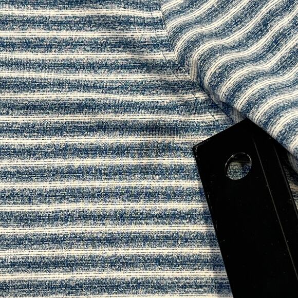 Nike Dri-FIT Polo Shirt Mens XL Blue White Striped Golf Tiger Woods Athletic - Picture 10 of 12